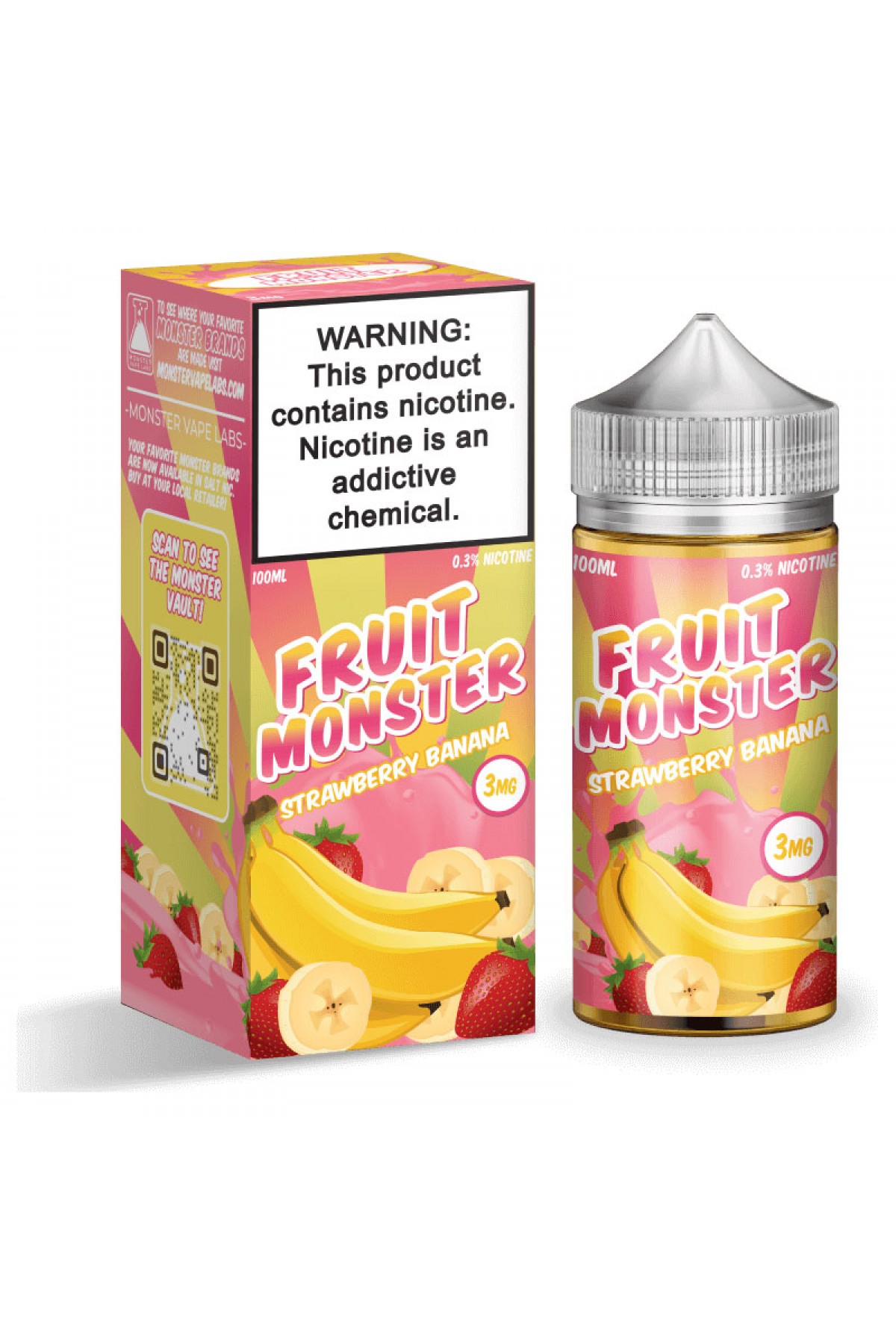 Jam Monster - Fruit Monster Strawberry Banana 100ML