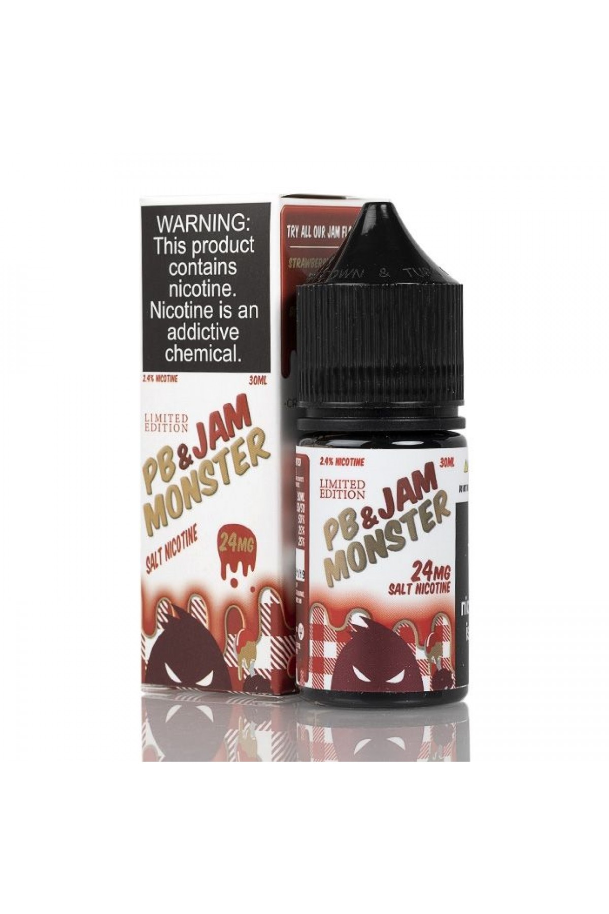 Jam Monster & PB - Strawberry Salt 30ML (Çilekli Fıstık Ezmesi)