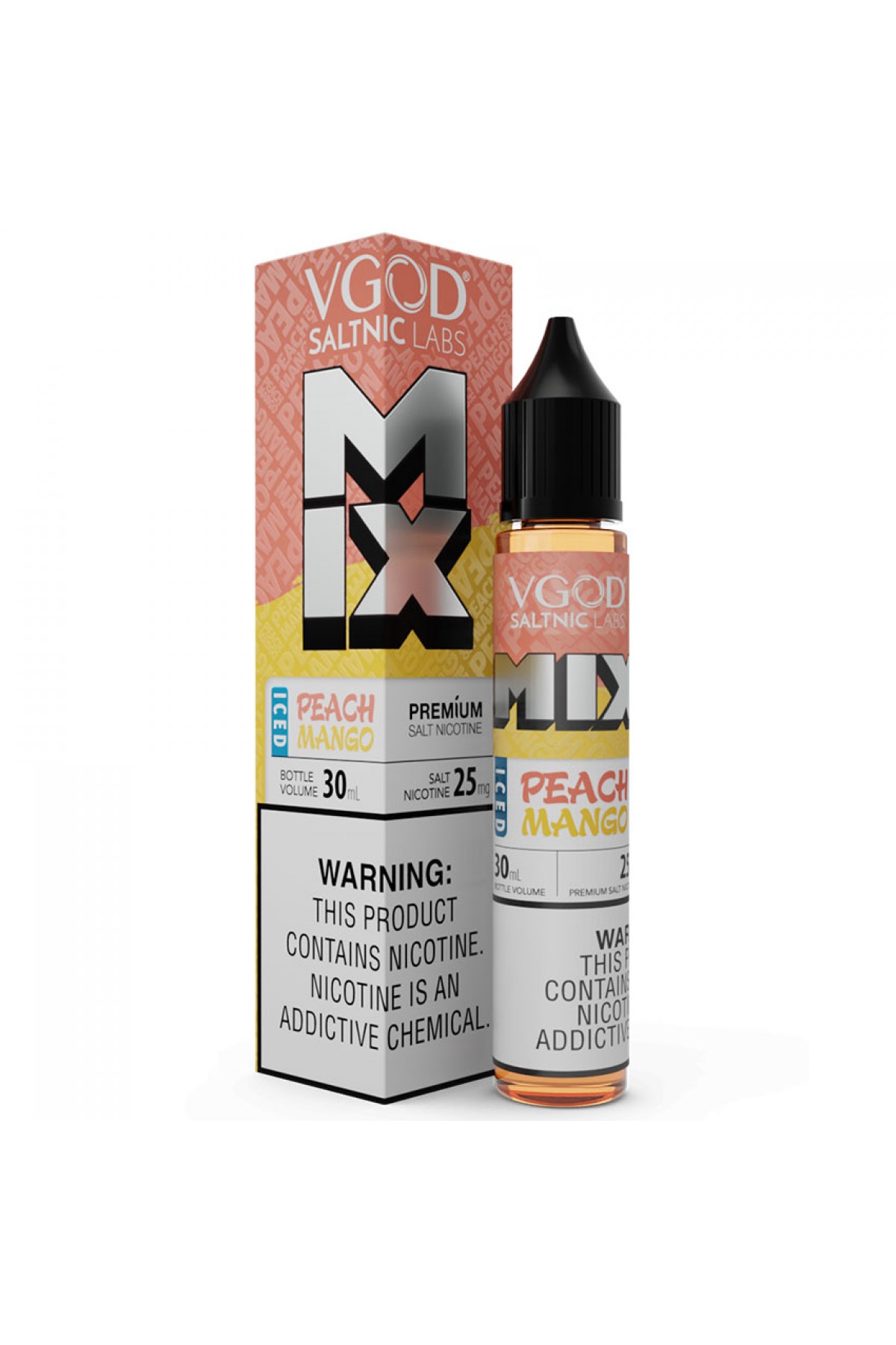 VGOD SaltNic - Peach Mango Mix Iced (30ML) Salt Likit