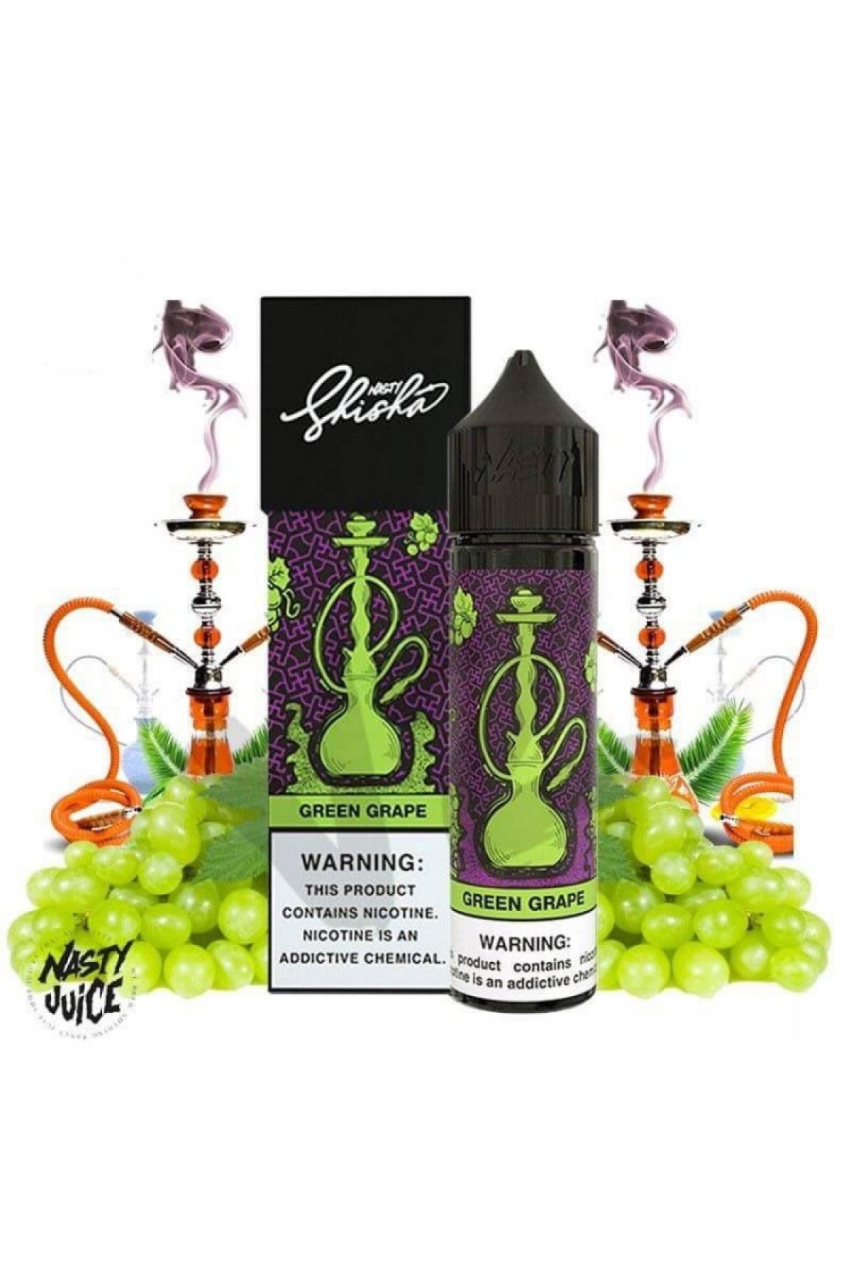 Nasty Juice "Shisha Series" - Green Grape Premium Likit (60ML)